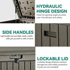 YITAHOME 90 Gallon Large Deck Box - Image 4