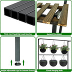 Large Plant Stand Indoor Outdoor, 3 Tier Heavy Duty Hanging Plant Stand - Image 3