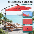 OLIXIS Offset Patio Umbrella, 9.7FT Cantilever Table Umbrellas - Image 2