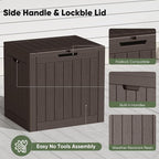 NEWBULIG 31 Gallon Deck Box, Weatherproof Resin Lockable Outdoor Storage - Image 5