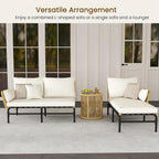 Yaheetech 3 Pieces L-Shaped Conversation Sofa Set, Outdoor Patio Furniture Set - Image 7