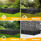 elway Patio Furniture Cover Waterproof Outdoor Sectional Sofa Set Covers - Image 6
