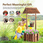 VINGLI Wooden Wishing Well Outdoor Planters, Well Covers - Image 7