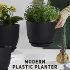 Plant Pots 12/10/9 inch Set of 3, Flower Pots - Image 6