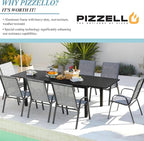 Outdoor Expandable Dining Table 71"-106" Aluminum Patio Dinner Table - Image 3