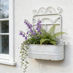 Rustic Metal Wall Planter Vintage Wall Mounted Flower Pot Distressed Wall - Image 8