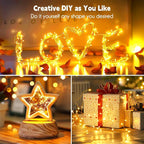 Minetom Fairy Lights Plug in, 33Ft 100 LEDs Waterproof Silver Wire Firefly - Image 3