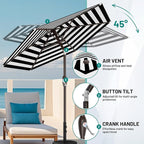 AreShark 7.5FT Patio Umbrella Table Market Umbrella - Image 6