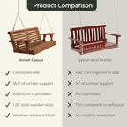 Amish Casual 4 Foot Roll Back Porch Swing - Image 3