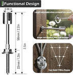 Wire Trellis for Climbing Plants Outdoor, 12-Set Wall Wire Trellis Kit - Image 5