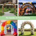 RUBFAC 94" Metal Wedding Arch Frame, Garden Arbors and Arches Party Archway - Image 7