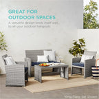 Best Choice Products 4-Piece Outdoor Wicker Patio Conversation Furniture Set - Image 6