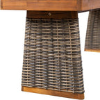 Christopher Knight Home Pasco Acacia Wood Outdoor Dining Table Set - Image 15