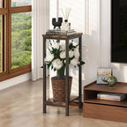 Homeiju 2-Pack Plant Stand Indoor, 2 Tier Wood Corner Plant Stand, Modern - Image 6