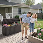 Flamaker Outdoor Storage Box 80 Gallon Resin Waterproof Deck Box Delivery Box - Image 7