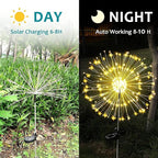 JJGoo Solar Firework Lights, 4 Pack 120 LEDs 2 Lighting Modes Solar Garden - Image 4