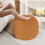 Round Stuffed Pouf Ottoman for Foot Rest, A Round Modern Foam Filled Poufs - Image 4