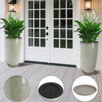 Set of 2 Lightweight Ceramic-Look Tall Planter, 21 inch Large Plastic Planter - Image 4