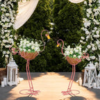 Set of 2 Pink Flamingo Outdoor Planters - Image 6