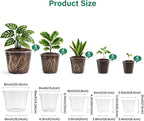 20 Pack 8/6/5/4/3.5 Inch Reinforced Large Clear Nursery Pots - Image 2