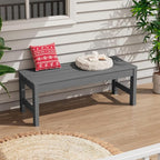 SERWALL 47 Inches Outdoor Bench, All Weather HDPE Backless Bench - Image 9