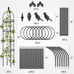 2 Pcs Garden Obelisk Trellis for Climbing Plants Outdoor 6 Ft Rose Bush Round - Image 6