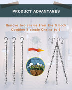 NACETURE Ceiling Hooks for Hanging Plants 3 Pack - Image 3