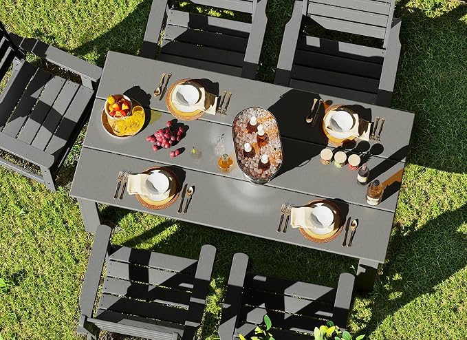 GREENVINES 7-Piece Outdoor Dining Set | HDPE | Patio Table and Chairs Sets - Image 4