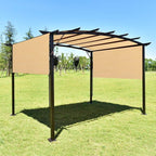Eden's Decor Straight Flat-Edged Sun Shade Sail Rectangular 5' x 8' Beige - Image 5