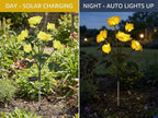Solar Rose Lights Outdoor, 2 Pack Waterproof Color Changing LED Flower Lights - Image 3
