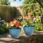 2 Pack Plastic Plant Pots with Drainage Holes, 8 inch Planter - Image 6