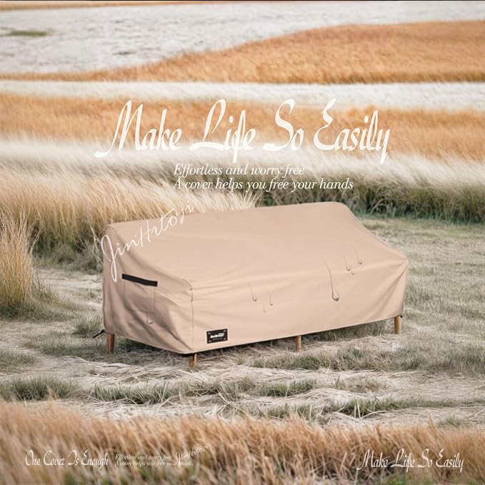 2-Seater Patio Loveseat Cover, 60Wx38Dx35H inches Outdoor Furniture Covers - Image 6