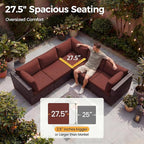 NICESOUL 10 Pieces Outdoor Patio Furniture Set - Image 6