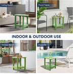 Nalone Adirondack Side Table, 16.5" Outdoor End Table, HDPE Plastic, Small - Image 8