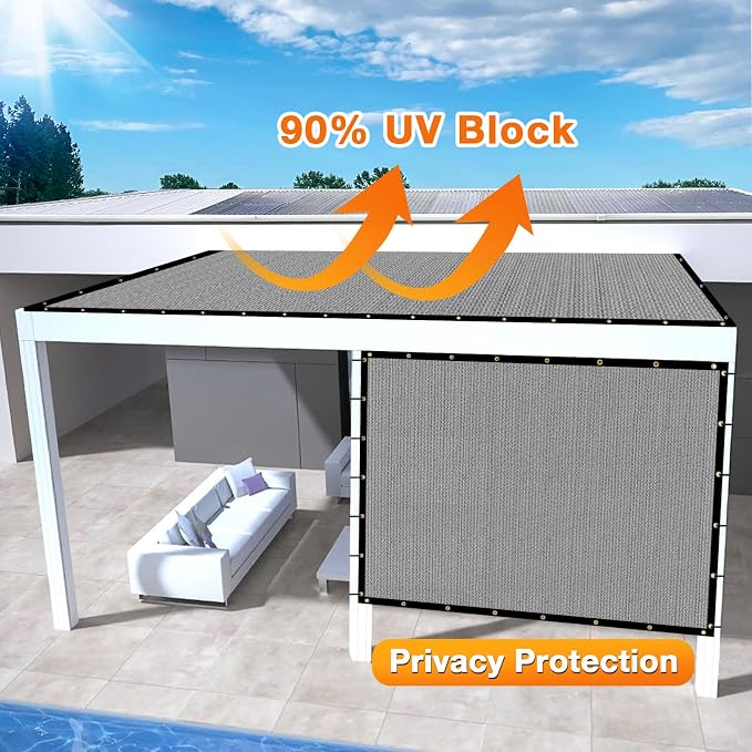 Artpuch Outdoor Pergola Shade Cover 21x21 FT Sun Shade Cloth - Image 3