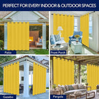 PureFit Outdoor Curtains for Patio Waterproof Weatherproof, UV Resistant - Image 5