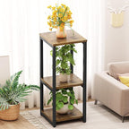 Plant Stand Indoor Corner Tall 3 Tier Metal Modern Flower Storage Plant Shelf - Image 2