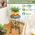 Sungmor Heavy Duty Cast Iron Potted Plant Stand, 19.3-Inch 1 Tier Metal Planter - Image 7