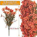 Fall Outdoor Artificial Flowers 16 Bundles - Image 3
