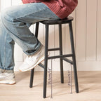 Bar Stools, 24.4 Inch Kitchen Breakfast Bar Stools, Industrial Bar Stools - Image 8