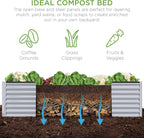Best Choice Products 8x4x2ft Outdoor Metal Raised Garden Bed, Deep Root Planter - Image 5