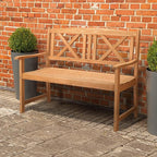 Outvita Wooden Garden Bench, Outdoor Wood Patio Bench, Rustic 2-Person Loveseat - Image 7