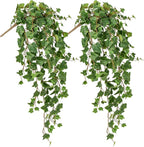 Hollyone 2pcs Artificial Hanging Plants 35.4" Fake Ivy Vine Faux Ivy Leaves by Hollyone