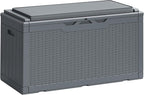 Greesum 100 Gallon Resin Deck Box Large Outdoor Storage Boxes by BuynowfromGreesum