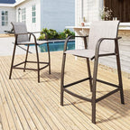 Crestlive Products Outdoor Bar Stools Set of 2, Counter Height Bar Stool - Image 9