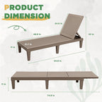 Greesum Outdoor Chaise Lounge Chairs Set of 4 - Image 3