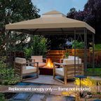 119''x119'' Canopy Replacement Top Double Tiered Gazebo Cover - Image 6