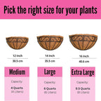 LaLaGreen Wall Hanging Planters, 4 Pack, 12 Inch Balcony Flower Baskets - Image 4