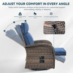Zero Gravity Patio Swivel Rocking Recliner Chair - Image 6