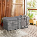 RELAX4LIFE Wicker Outdoor Storage Ottoman - Image 4